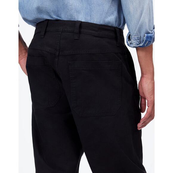 NWT Madewell Men's The Relaxed Utility Straight Pant Canvas Jet Black Size 33x30 - Picture 15 of 15